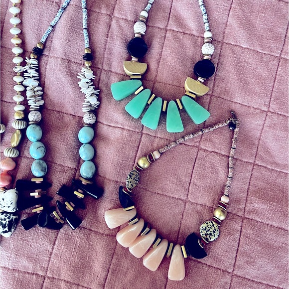 Six Anthropologie Big Bead Statement necklaces - Picture 3 of 9